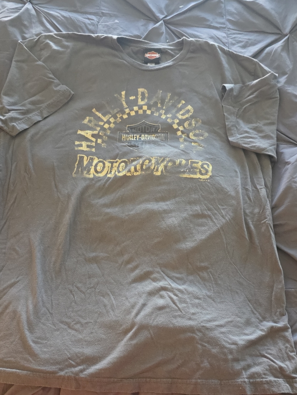 Harley-Davidson Black T-Shirt with Gold Graphic